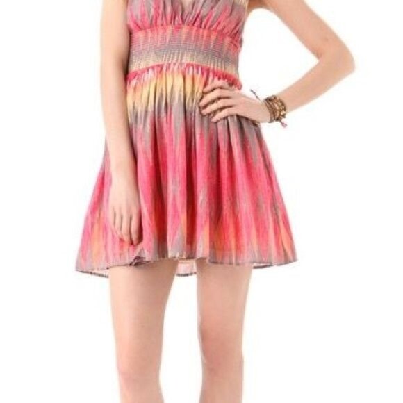 Free People Lurex Sleeveless Indian Summer Mini Dress - Picture 11 of 16